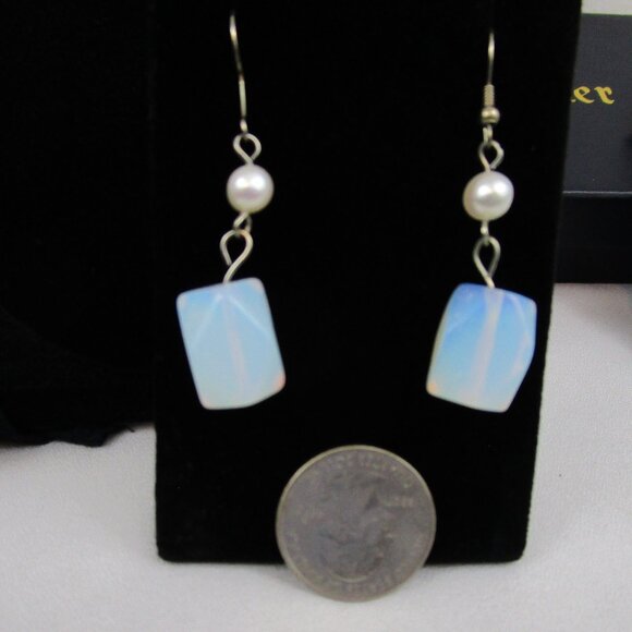 Stauer Opalite with Baroque Pearls Necklace and Earrings Set (Retired) - Picture 7 of 14